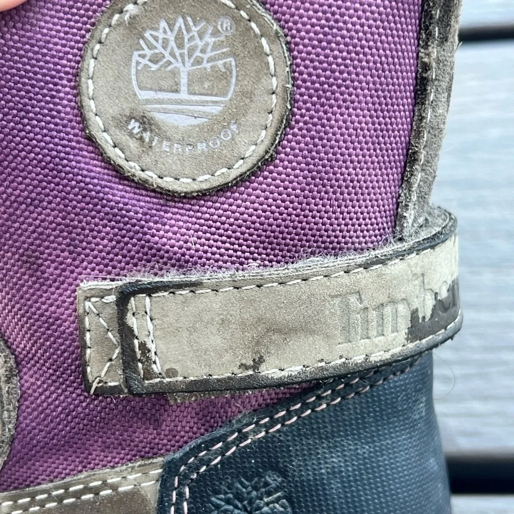 Timberland Waterproof Purple and Black Winter Snow Boots